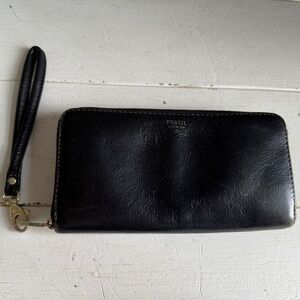 Fossil Wallet Wristlet Black